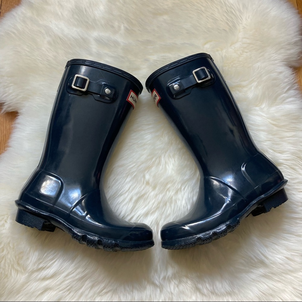 Hunter Rain Boots Original Kids Gloss Size 12 👦 13 👧
